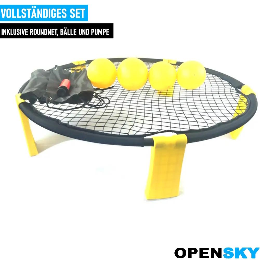 OPENSKY Roundnet Outdoor Ballspiel Spielset Park Garten Strand 3 Bälle & Pumpe
