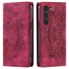 for Samsung Galaxy S23+,S23,S22+,S22,S21 FE,S21,S21+ Mandala Embossed PU Leather Flip Wallet Case Magnetic Closure Cover