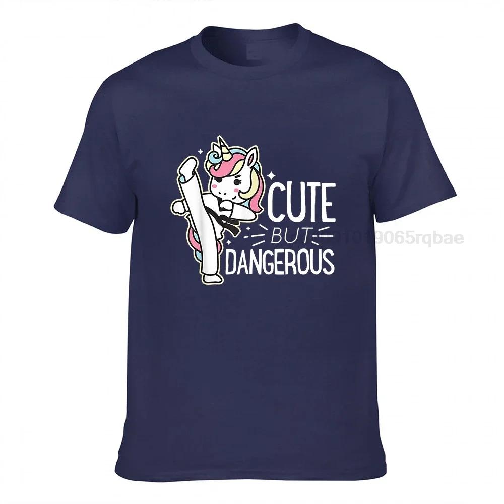 Cute Dangerous Karate Taekwondo Shirt Funny Gifts Tshirt Tshirts Tops Shirts Funky Cotton Gift Hip Hop Unisex