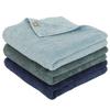 Hogu Mini Bath Set of 3 50 X 100cm Cloud-like Towel, (Mint Green, Navy), 100% Cotton,