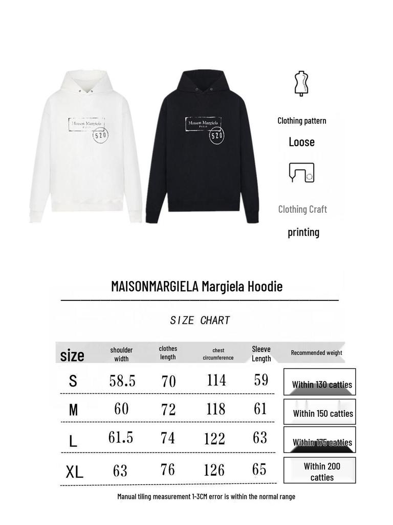 Unisex Margiela Hoodie: Lockere Passform, Umgekehrtes MM6-Logo, Reine Baumwolle, Rundhalsausschnitt, Trendiger Stil