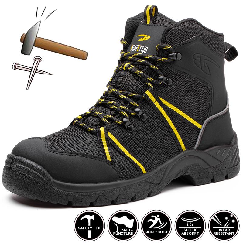 Antistatická bezpečnostní obuv Pánská pracovní obuv Ochranná pracovní obuv Anti-Smash Muži Turistická bezpečnostní obuv Konstrukce Ocelové špičky