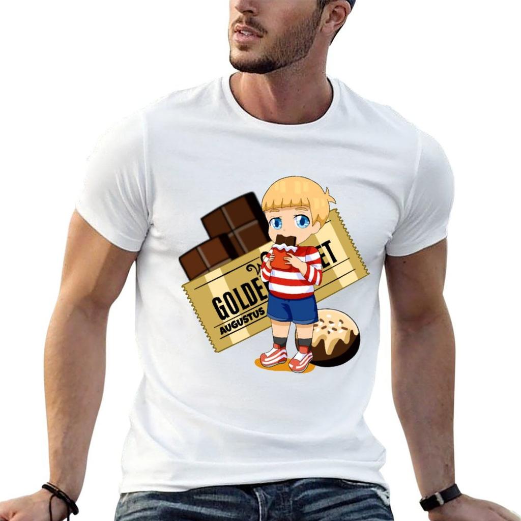Augustus (Charlie und die Schokoladenfabrik) T-Shirt Fleckenabweisend Lässiges T-Shirt