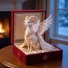 2D Red Golden Ram Christmas Hanging Ornament With Exquisite Details Glossy Finish For Christmas Tree Home Holiday Party Decorati