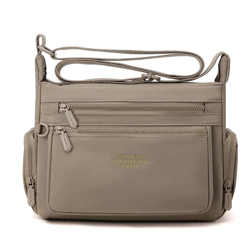 Ny dam stor kapacitet axelväska flerlagers stänkskyddad nylon budväska