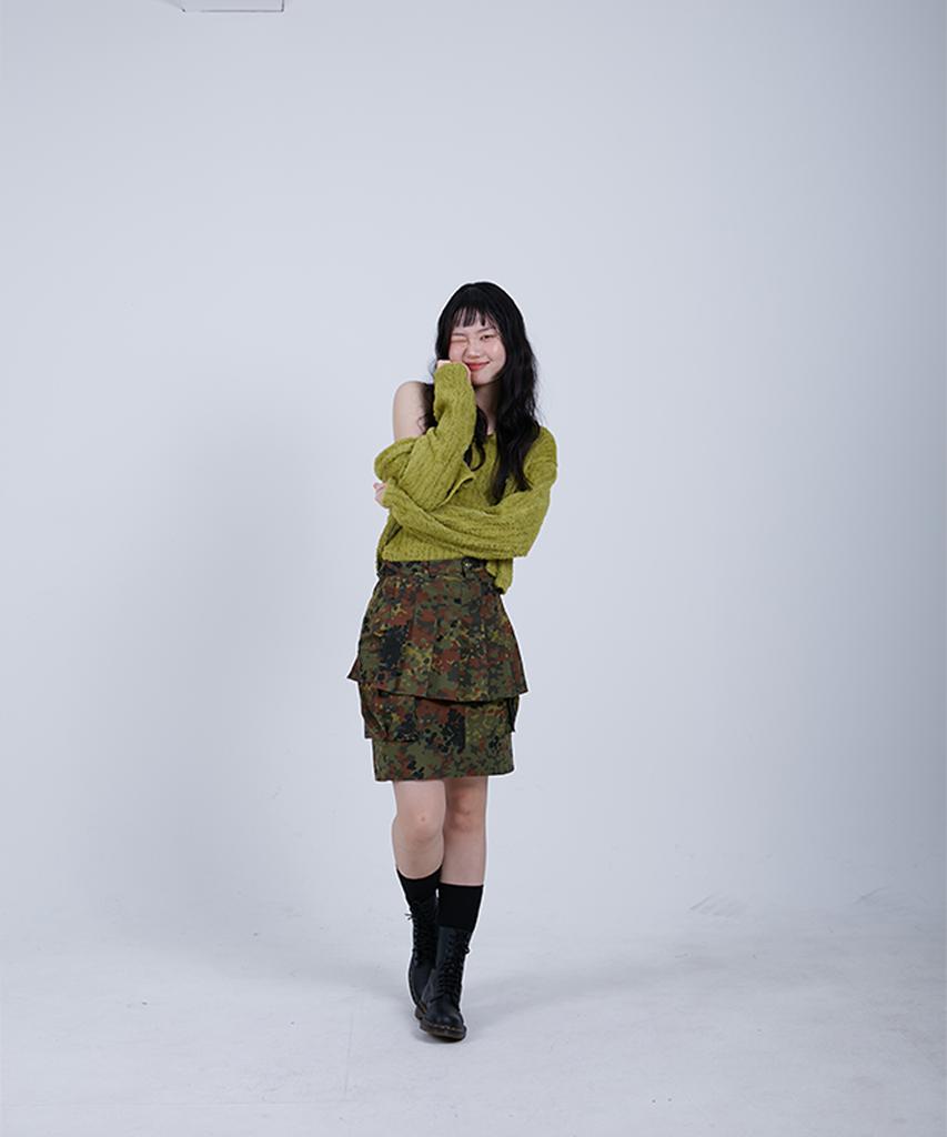 Cotton Rivers Club Cargo Skirt (Camouflage)