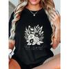 Black Oversized T-Shirt With Floral Design And God Is Good All The Time Text For Casual Wear