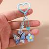 Pretty Resin Butterfly Key Chain Women Girls Flower Key Ring Pendants for Handbag Charms DIY Kid's Jewelry Gifts