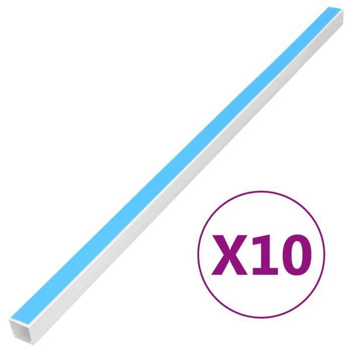 VidaXL Self-Adhesive Cable Duct, Wall Cable Cover with Side Strip, Cable Management Living Room Home Office 155944
