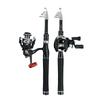 Portable Carbon Fiber Telescopic Mini Lure Rod & Baitcasting Reel Set for Long Cast