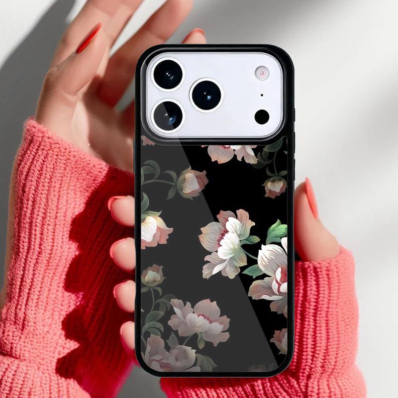 Coque de téléphone Bouquet Floral de Minuit pour iPhone 17 Air 16e 15 14 13 Pro Max Housse Arrière pour 12 11 Pro Coque