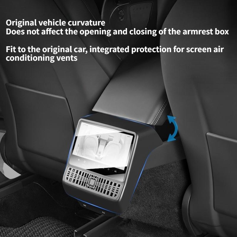 Rear Air Vent Protective Cover Screen Tempered Film Integrated for Tesla Model 3 Highland Model Y Juniper 2025 Car Accessories