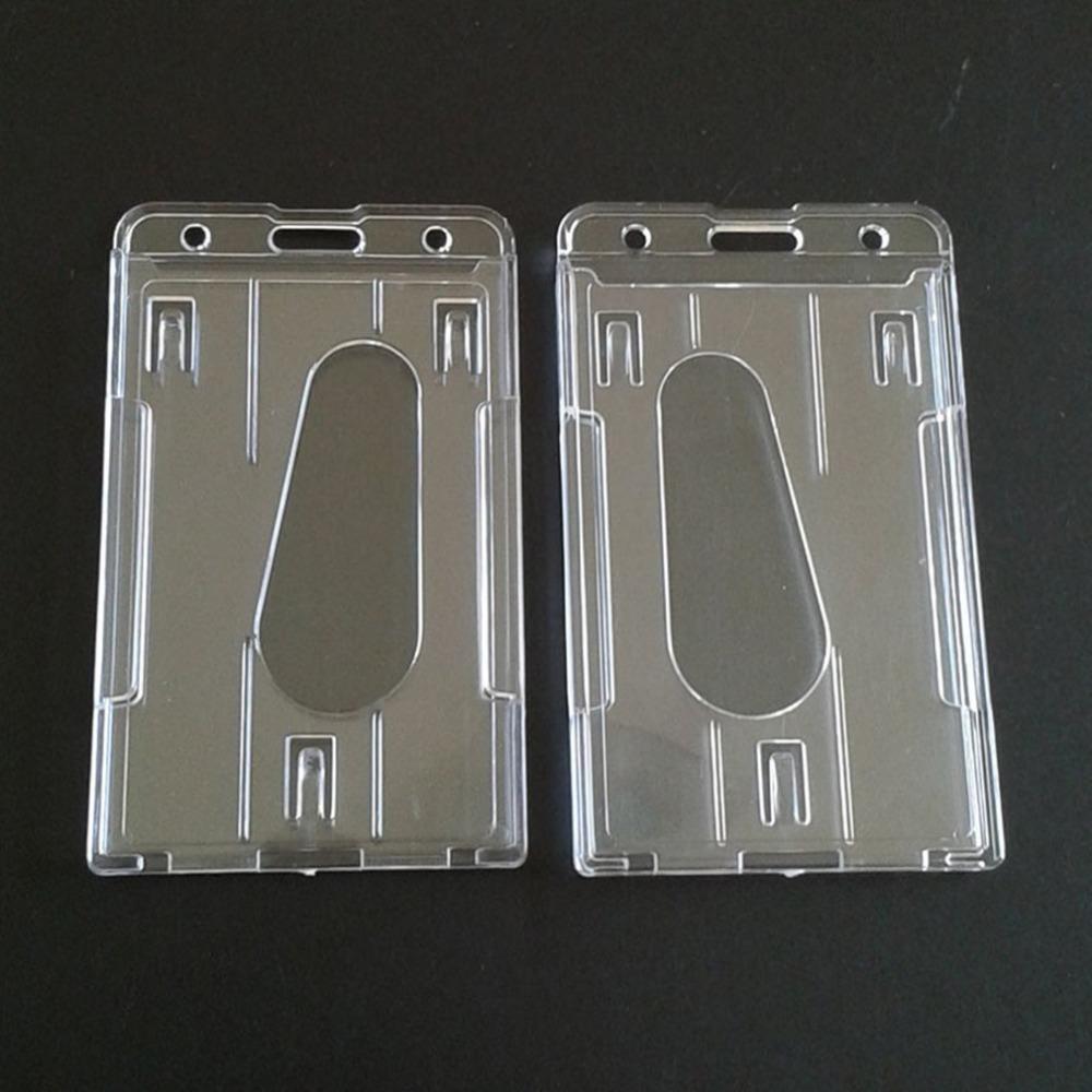 Credit Card Holder Vertical Design Vertical Hard Plastic Transparent Double-sided Use Cutting Sleeve Cutting Ferrule Card Sets