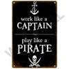 Vintage Ocean Pirate Iron Sign Metal Tin Plate Poster Art for Home Bar Man Cave Garage Club Decor
