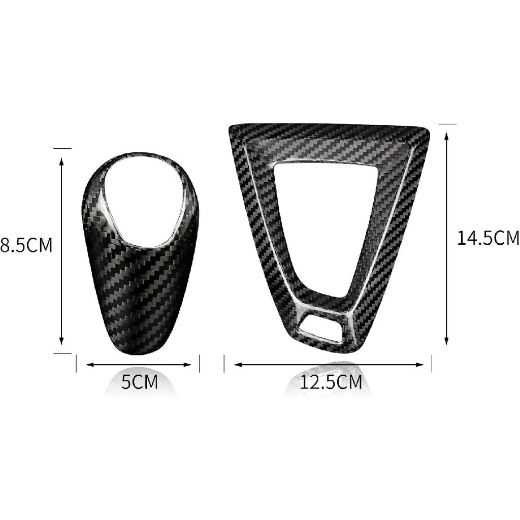 AIRSPEED Carbon Fiber Gear Shift Knob Cover Trim for BMW F80 M3 F82 M4 2014-2018, Black