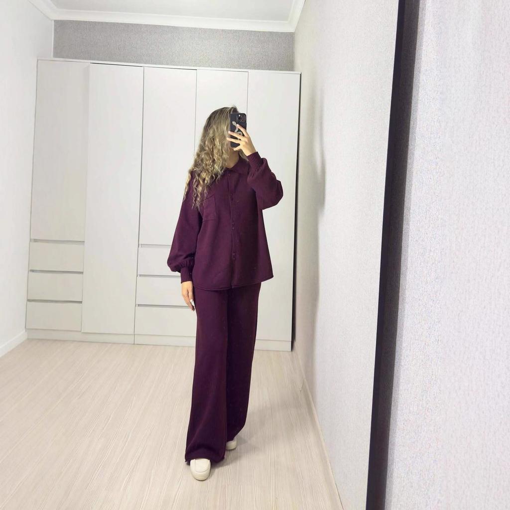 2025 Cross-border European Lapel Collar Long-sleeved Button-up Shirt Beautiful Women's Amazon Casual Pants Simple Korean Suit