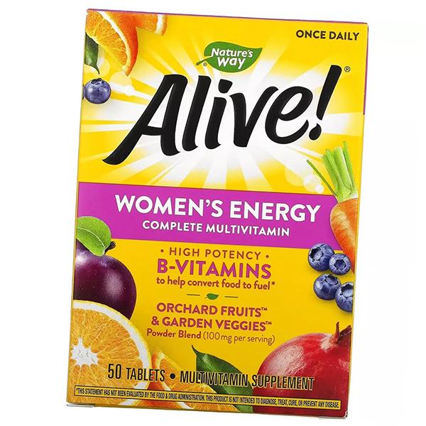 Vitamins for Women, Alive! Women's Energy Complete Multivitamin, Nature's Way  50tabs (36344121)