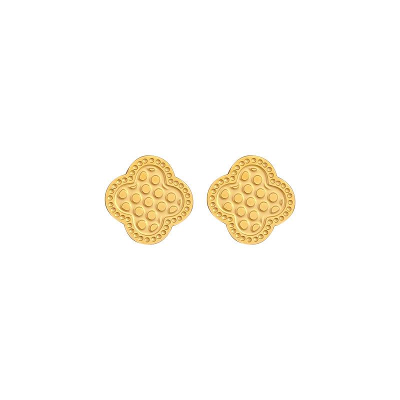 Lucky Grass Minimalist Stud Earrings Cold Men'S And Women'S Earrings Personality Temperament Banquet Earrings