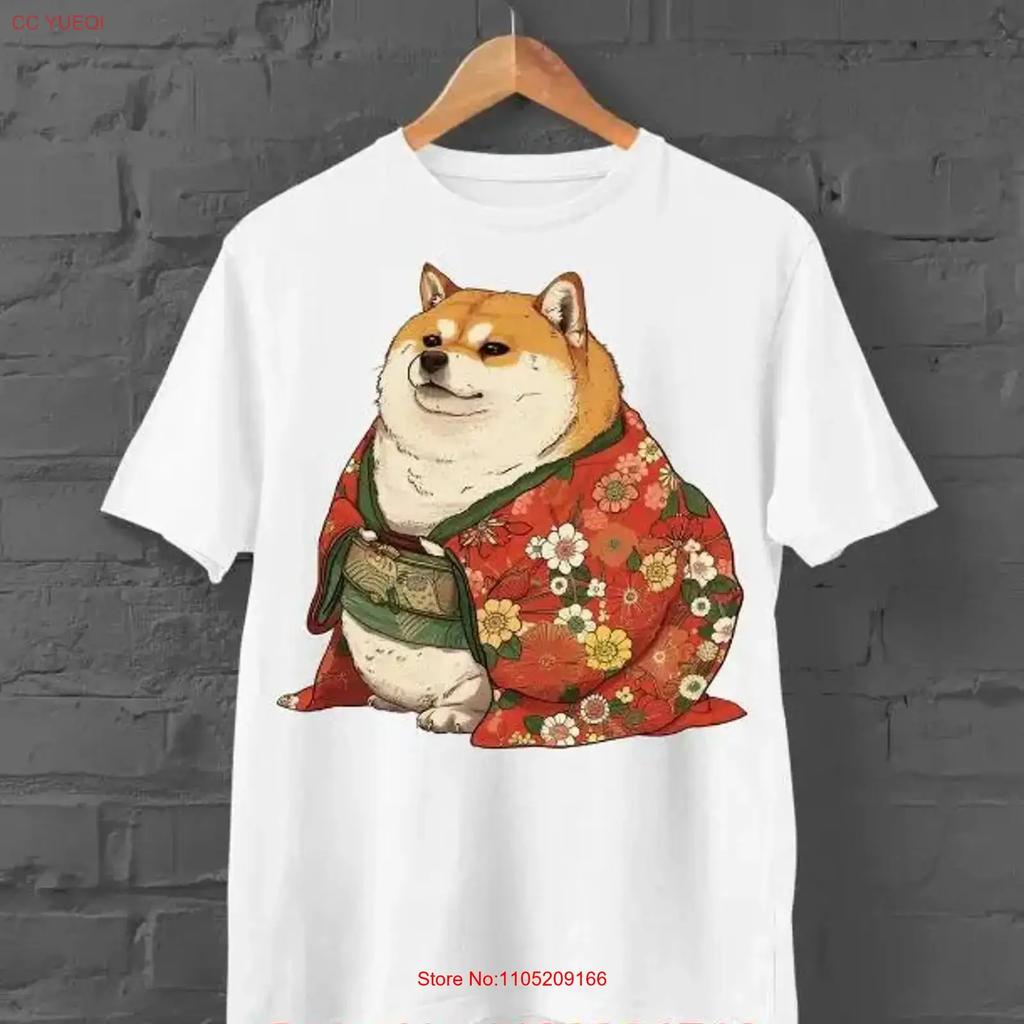 Shiba Dog In Kimono T Shirt PrinT Harajuku Y2K Top vintage Washed streetwear Soft Breathable homme Versatile fashion Unisex