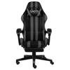 Gaming Chair with Footrest Black and Grey Artificial Leather