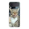 Transparent Phone Case For Samsung Galaxy Z Flip 3 4 5 6 7 Hard Folding PC Z Flip3 Flip4 Cover Funny Cartoon Korean Cat Couple