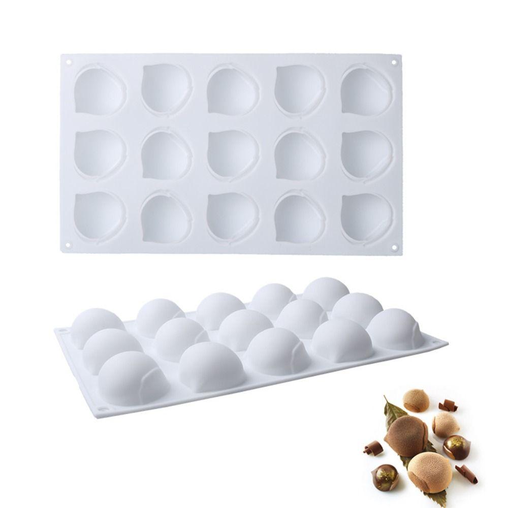 3D Design Chestnut Mousse Mold 15 Cavity Bakeware Mold Stylish Cake Decorating Tools  Pudding