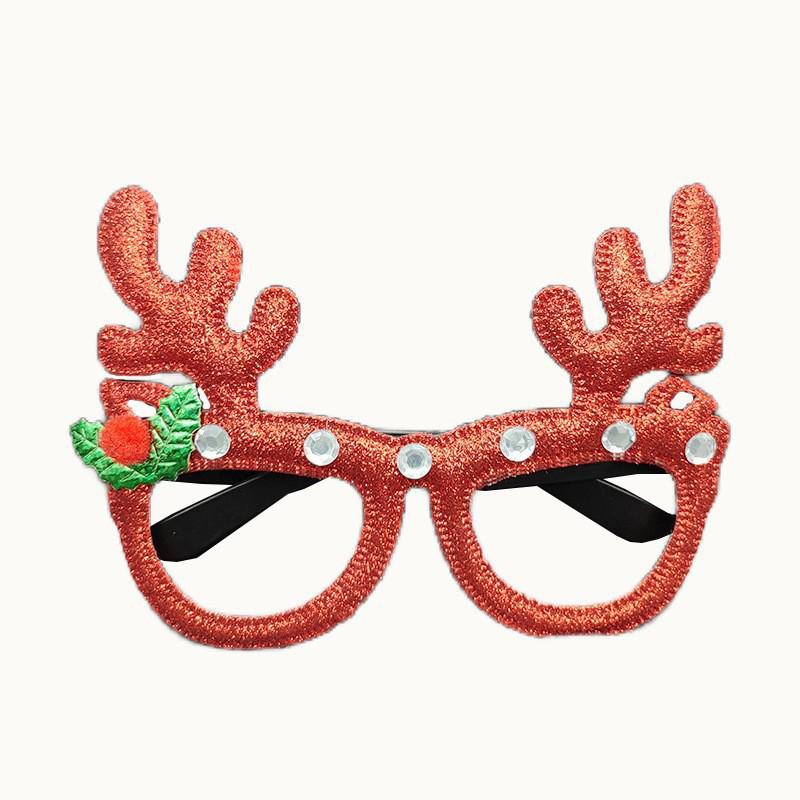 Weihnachts-Cartoon-Brillen - Geschenke für Erwachsene & Kinder, mit Weihnachtsmann, Schneemann und Geweih