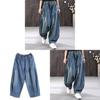Weite Jeans für Damen mit hoher Taille und Wasserwaschung für legere Bürokleidung