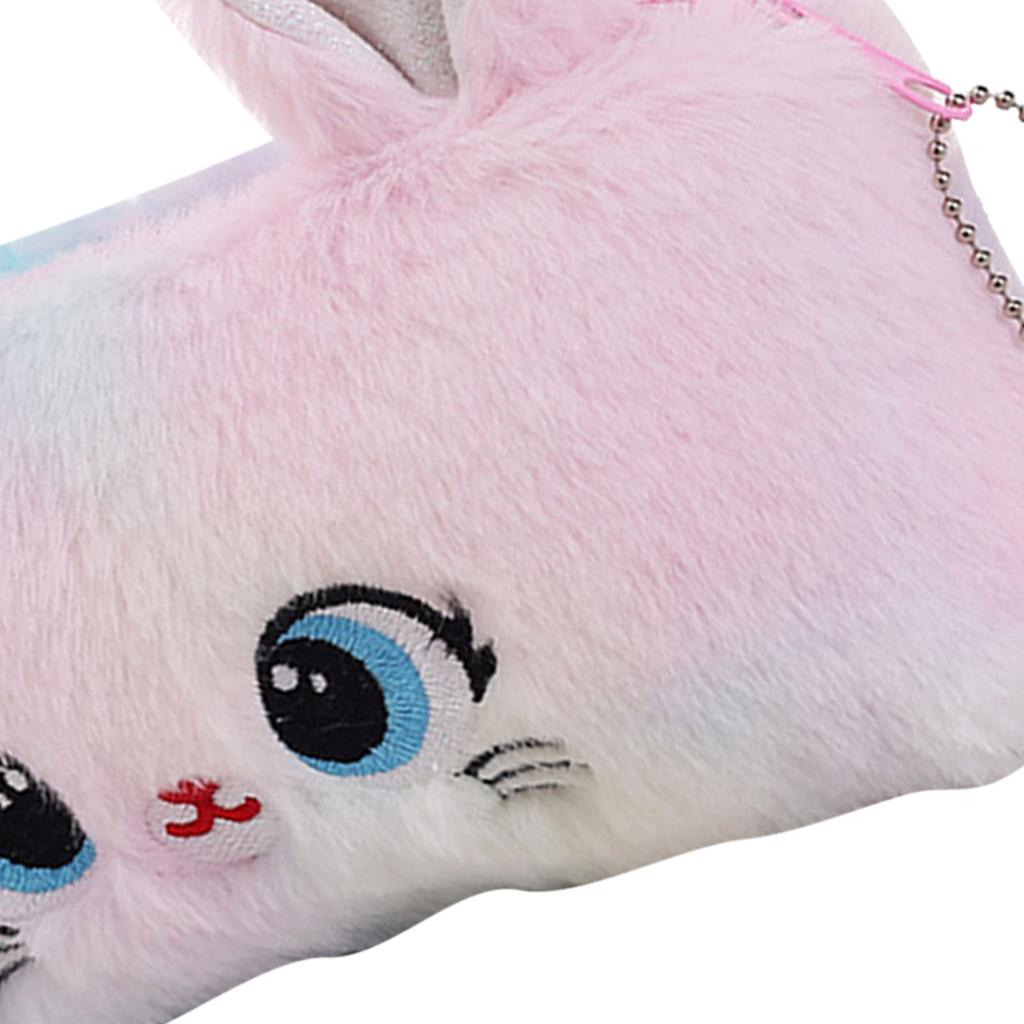 Plush Pencil Case Cartoon Cute Cat Shape Large Capacity Pencil Pouch Soft Fashionable Pen Case for Student