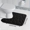 50cm Flannel U Shape Bathroom Rug Thick Absorbent Toilet Mat Non Slip Carpet Floor Pad Washable Bath Mat