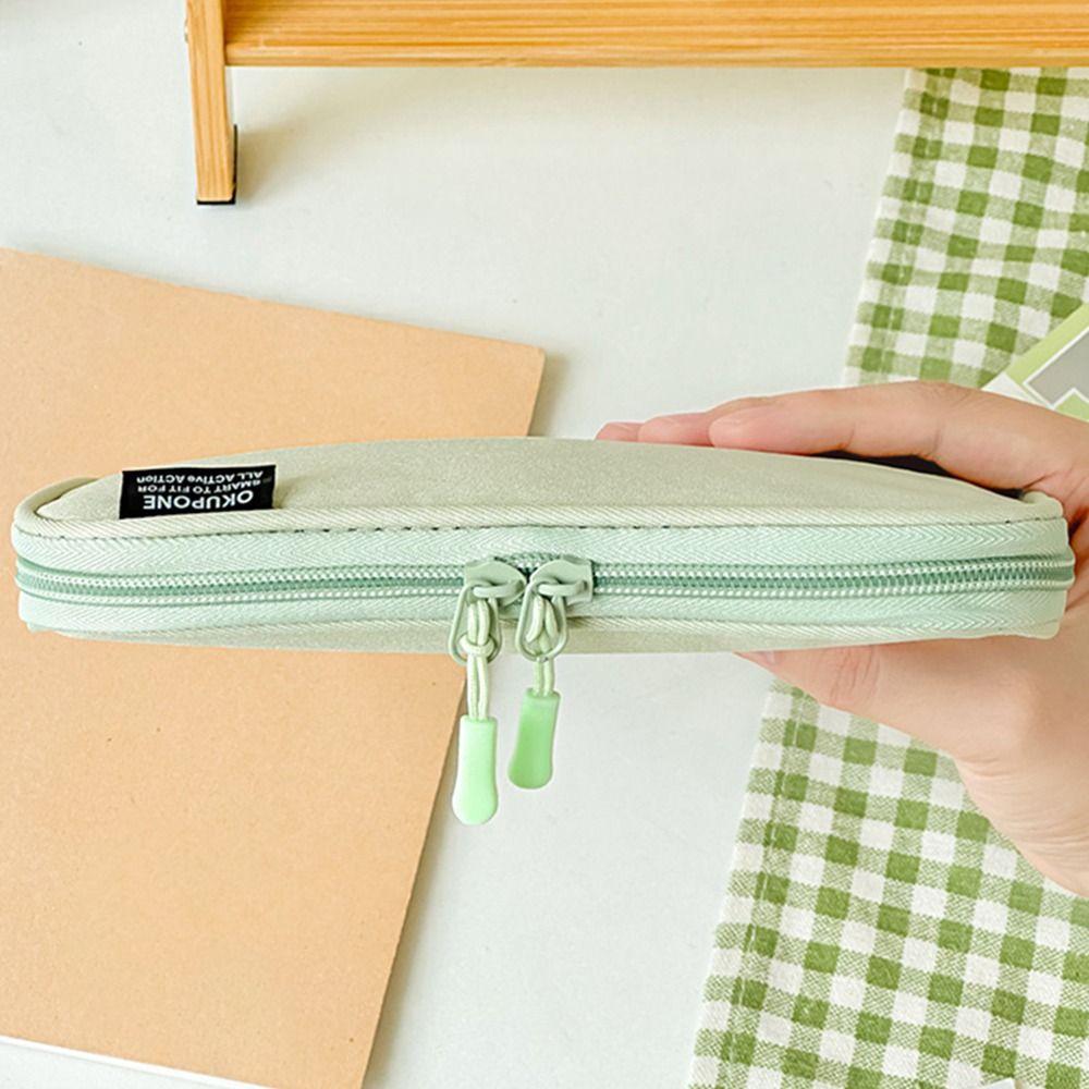 New Oxford Pen Bag Ultra-thin Portable Pencil Case Multi-functional Stationery Organizer Students Gift