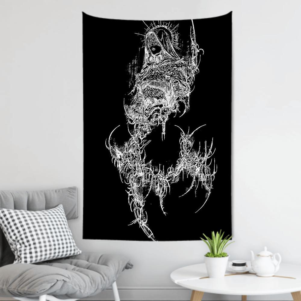 Sigilcore Spider Tattoo Dark Goth Tapestry Room Decor Wall Cloth Party Hanging Background Room Decor Baby Room