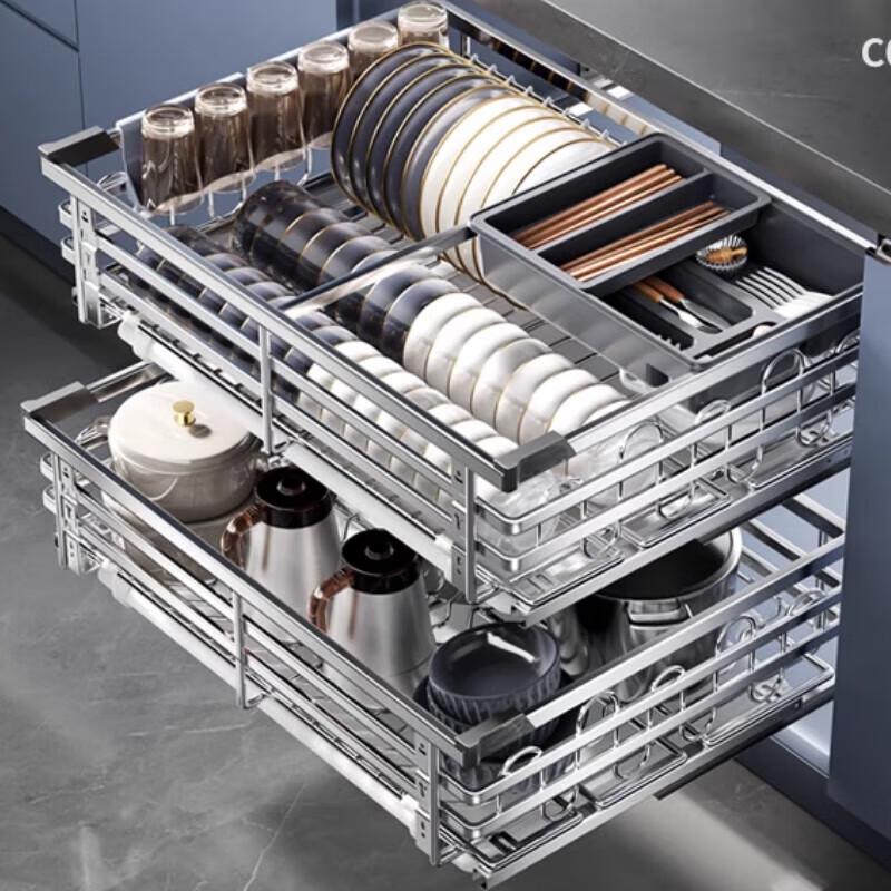 

Kitchen Cabinet Pull-Out Dish Rack