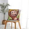 Federa Cuscino Cartone Animato Curious George Federa Cuscino Vintage Per Divano Decorazione Casa Federe Quadrate Regalo