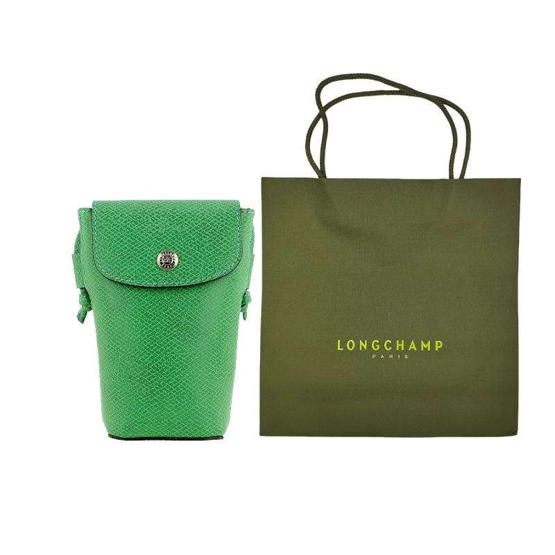 Longchamp Épure Gold Metal Hardware Flap Closure Leather Shoulder Crossbody Phone Bag Women Bags Green 34193HYZ129