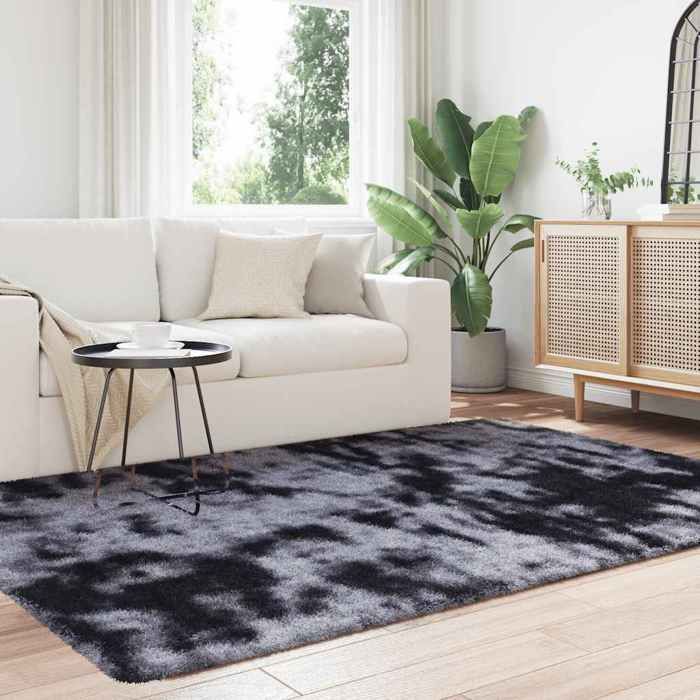 VidaXL Tapis Shaggy à poils longs gris foncé 130x200 cm polyester, tapis, tapis de chambre, tapis moderne, tapis de salon, 4102832