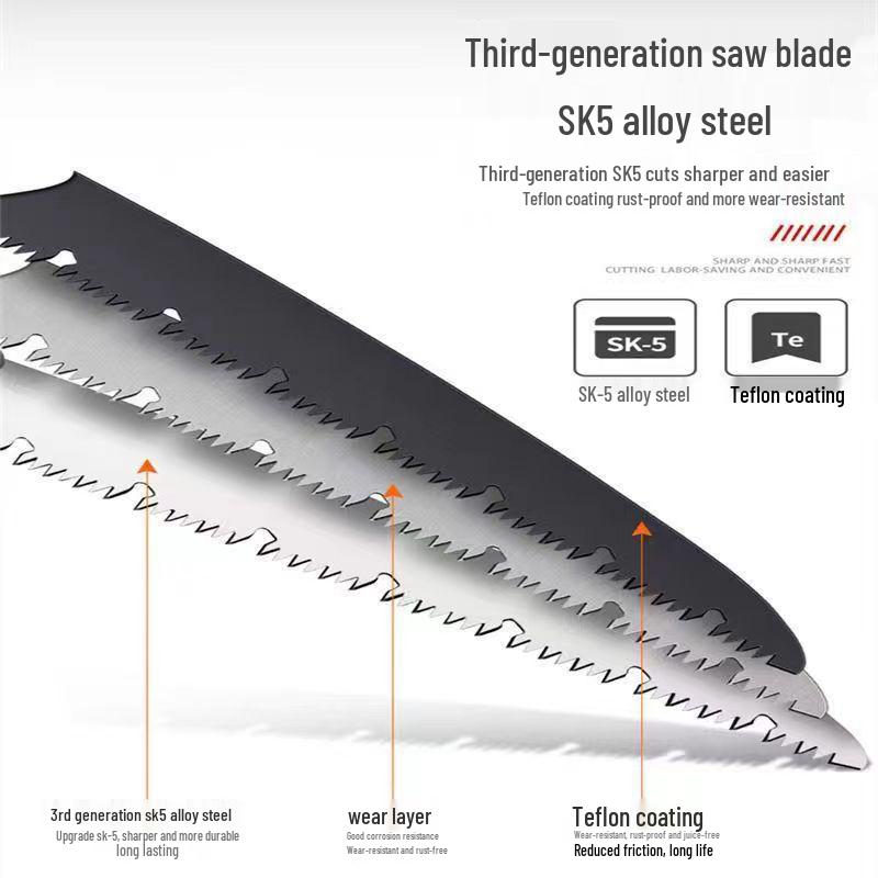 Handmade Quick-Folding Hand Saw for Woodworking & Tree Felling