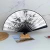 Collapsible Chinese Folding Fan Retractable Cord Ancient Style Hand Fan  Dancing Performance