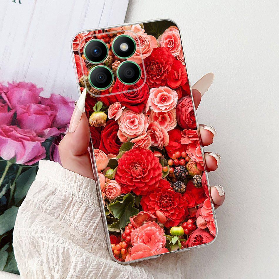 For Honor X8b Elegant Floral Butterfly Phone Case For HonorX8b X 8B 4G LLY-LX1 LLY-LX2 LLY-LX3 Soft Silicone TPU Cases