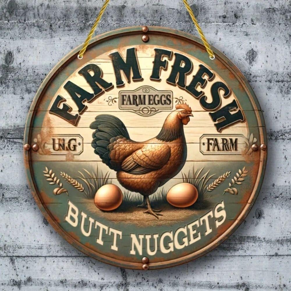 Retro Metal Painting 20x20cm Handmade Art Vintage Tin Sign Home Wall Decor
