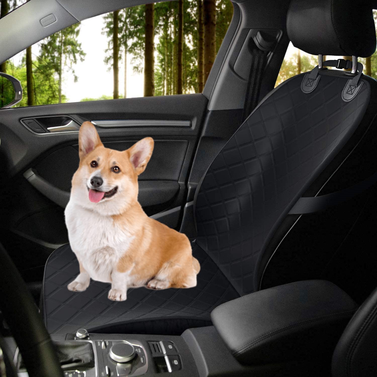 

Pet Dog Car Seat Universal Size for and Driver Seats T.D.Well Cover, Waterproof, Front, Passenger,