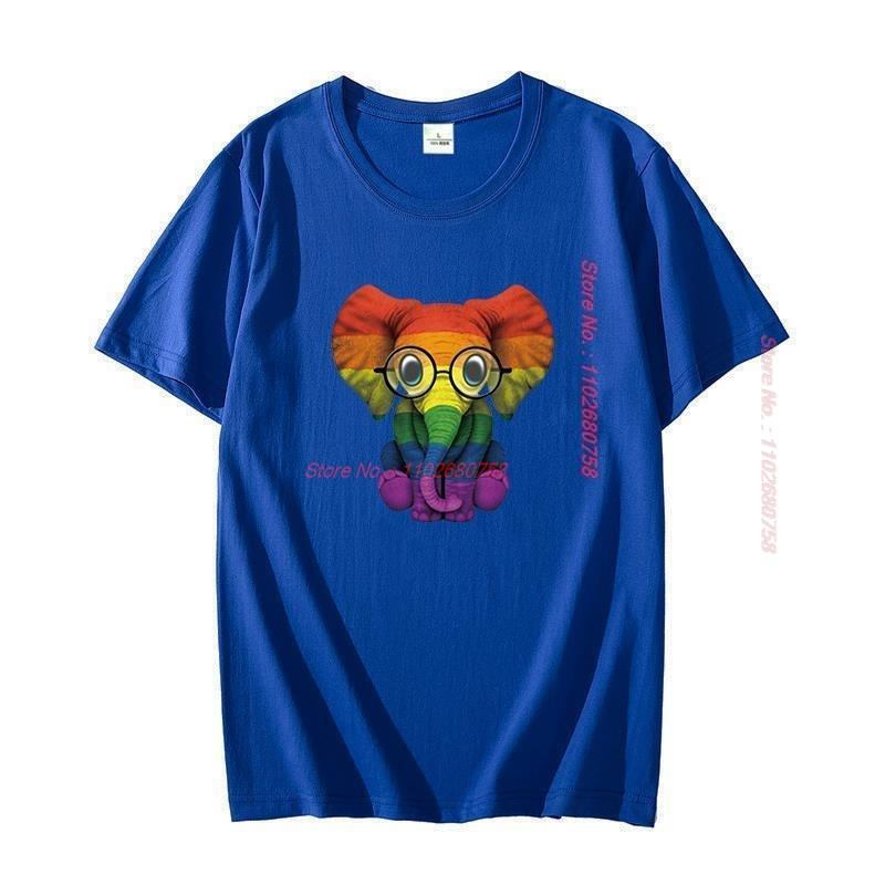Baby Elephant Glasses Gay Funny Graphic T Shirt For Unisex Oversize Cotton Short Sleeve Tshirts Summer Streetwear Unisexs Clothes