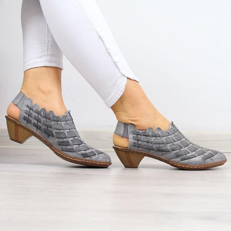 

Hot-selling sandals PU cross-woven casual short boots women s cool boots, large size 43 сірий колір