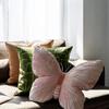 Butterfly Throw Pillow, Pink Butterfly-Shaped Glitter Velvet Stuffed Cushion Shiny Spring Decorative Animal Pillow for Couch Living Room Bed