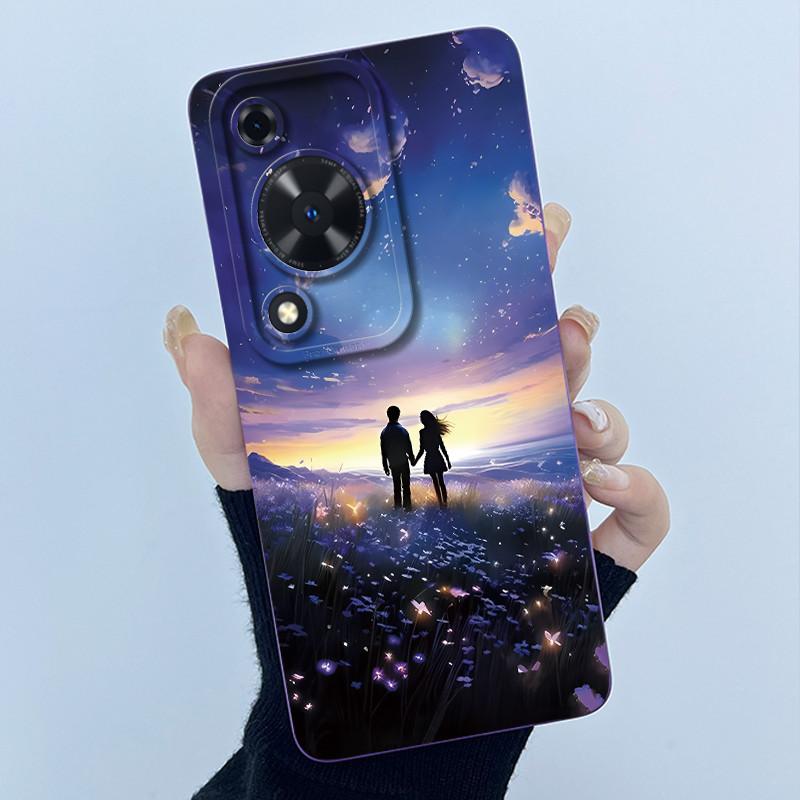 For Huawei Nova Y72 Phone Case Fashion Simplicity Flower Matte Silicone Shell For Huawei Nova Y72S Y63 Y 72 Back Cover Housing
