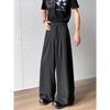Trendy Brand Loose Scimitar Casual Pants Men's Summer American Drape Leg Pants High Street Versatile Ruffian Handsome Pleated Long Pants