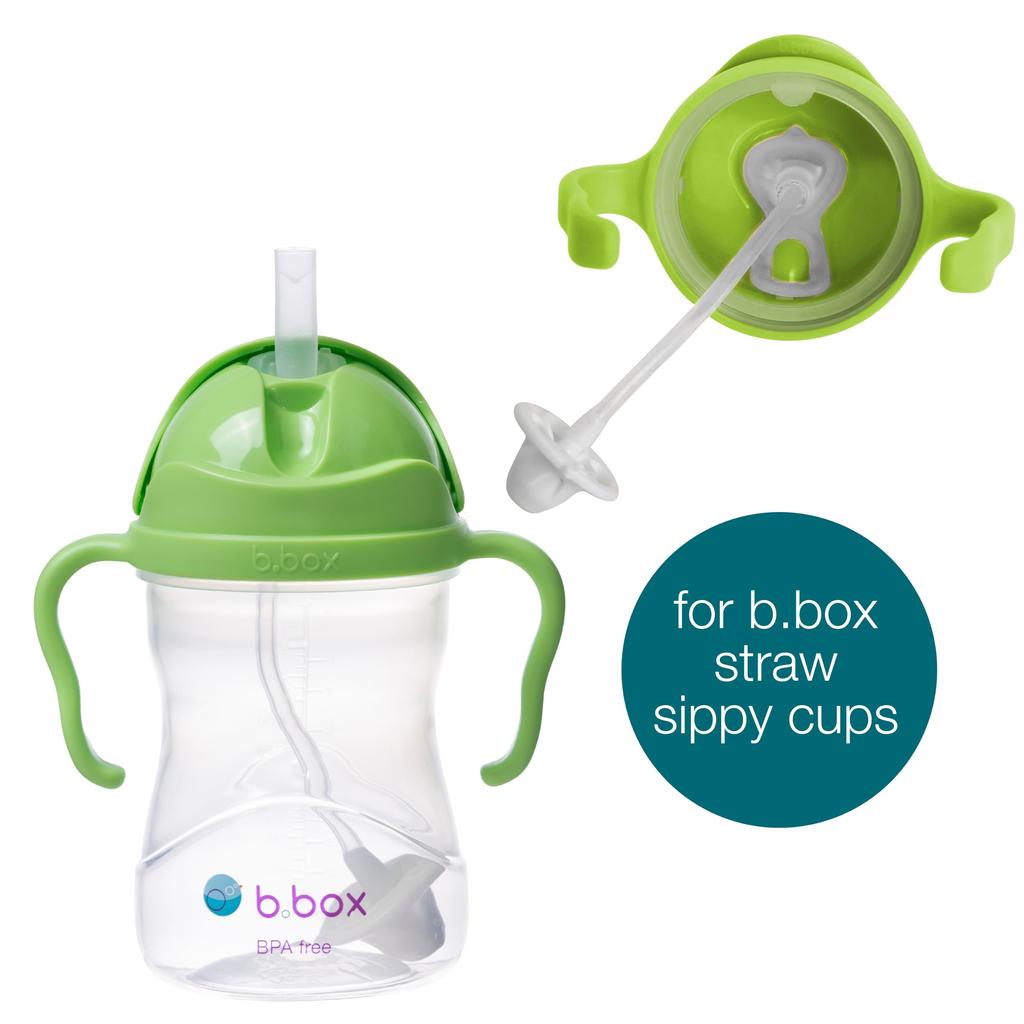Silicone Straw Mug Easy to Drink from Any Perfect for Baby Showers Includes Straw and Cleaning Set b.box - Leak-proof, Angle, [Authentic b.box