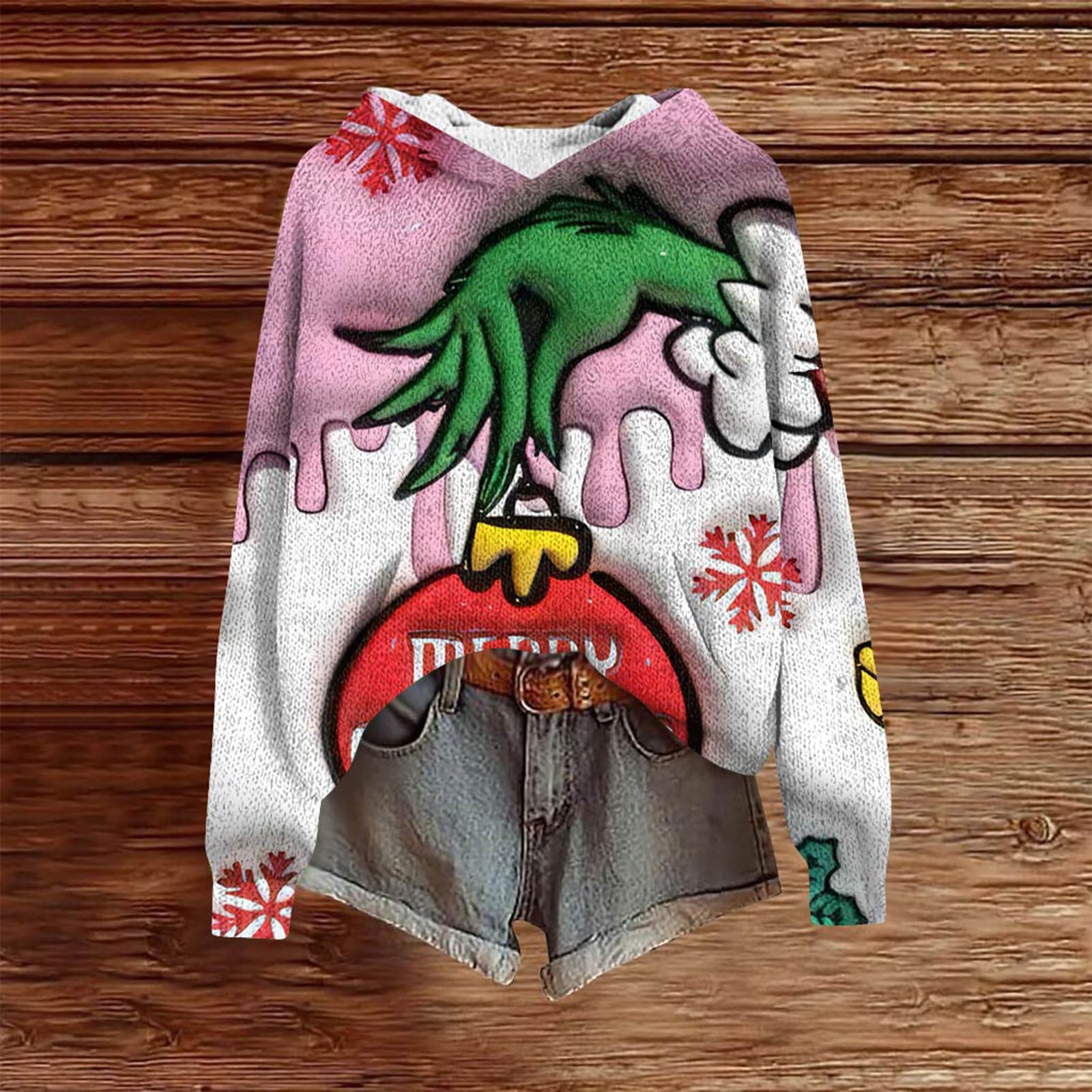 

Женские толстовки Вязаный свитер Милая рубашка Осенний пуловер Толстовка с капюшоном XXL