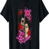 Geisha with Katana and Sakura Cherry Blossom Samurai T-Shirt