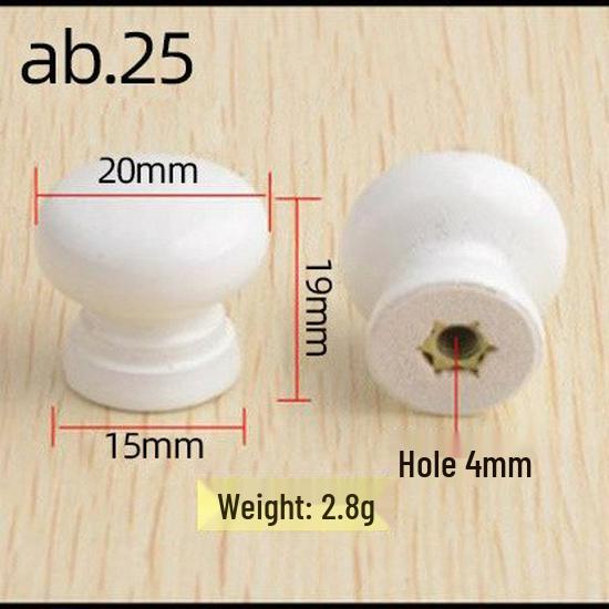 Solid Paulownia Wood Round Drawer & Cabinet Handle